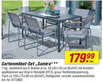 toom Baumarkt Gartenmöbel-Set „Samira" Angebot
