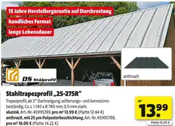 Hagebau Ds stålprofil stahltrapezprofil „25-275r“ Angebot
