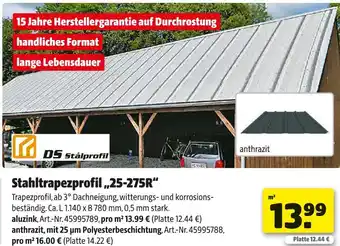 Hagebau Ds stålprofil stahltrapezprofil „25-275r“ Angebot