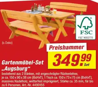toom Baumarkt Gartenmöbel-Set „Augsburg" Angebot