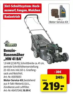Hagebau Mr. gardener benzin-rasenmäher „hw 41 ba“ oder motor-service-kit Angebot