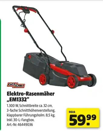Hagebau Go/on! elektro-rasenmäher „em1332“ Angebot