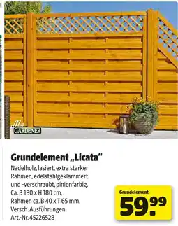 Hagebau Mr. gardener grundelement licata Angebot
