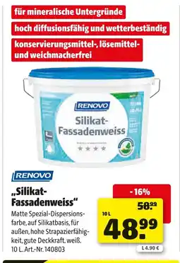 Hagebau Renovo silikat-fassadenweiss Angebot