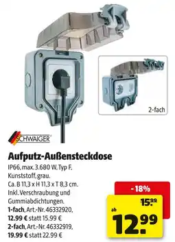 Hagebau Schwaiger aufputz-außensteckdose Angebot