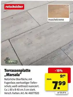 Hagebau Mr. gardener terrassenplatte „marsala“ Angebot