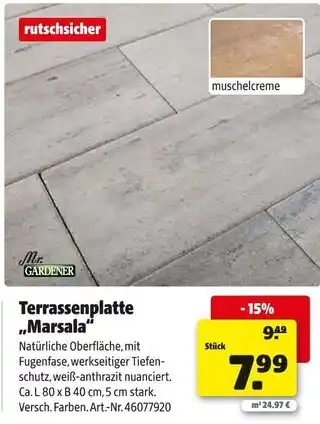 Hagebau Mr. gardener terrassenplatte „marsala“ Angebot