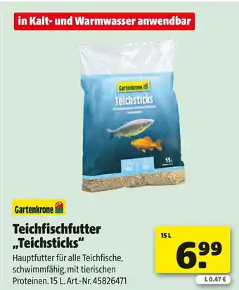 Hagebau Gartenkrone teichfischfutter „teichsticks“ Angebot