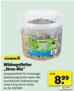 Hagebau Gartenkrone wildvogelfutter „streu-mix“ Angebot