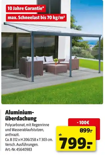 Hagebau Aluminium-überdachung Angebot