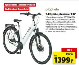 Hagebau Prophete e-citybike „geniesser 2.0“ Angebot