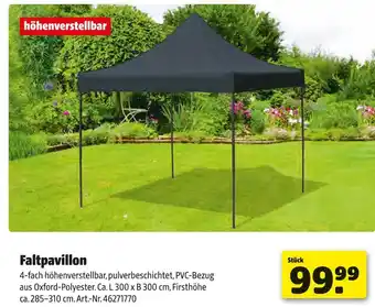 Hagebau Faltpavillon Angebot