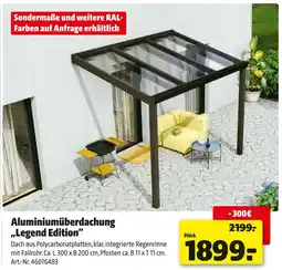 Hagebau Aluminiumüberdachung „legend edition“ Angebot