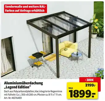 Hagebau Aluminiumüberdachung „legend edition“ Angebot