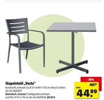 Hagebau Stapelstuhl vesta Angebot