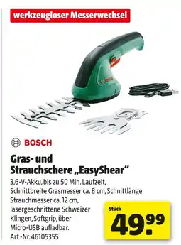 Hagebau Bosch gras- und strauchschere „easyshear“ Angebot