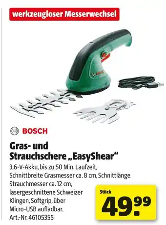 Hagebau Bosch gras- und strauchschere „easyshear“ Angebot