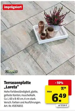 Hagebau Mr. gardener terrassenplatte „loreta“ Angebot