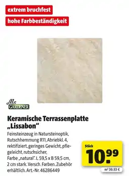 Hagebau Mr. gardener keramische terrassenplatte „lissabon“ Angebot