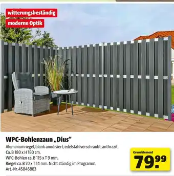 Hagebau Wpc-bohlenzaun „dius“ Angebot