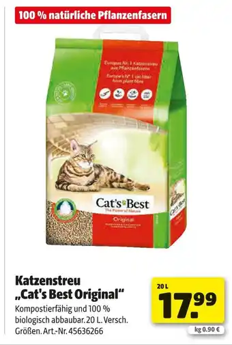 Hagebau Cat's best katzenstreu cat's best original Angebot
