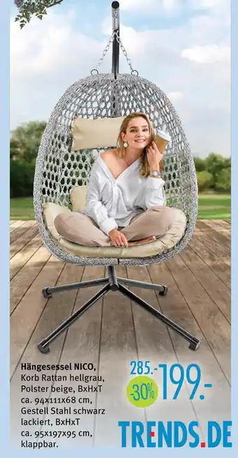 Trends Möbel Hängesessel nico Angebot