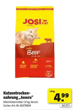 Hagebau Josera katzentrocken-nahrung Angebot