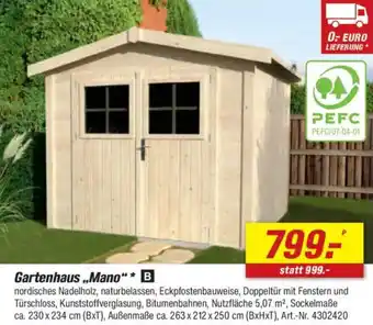 toom Baumarkt Gartenhaus „Mano" Angebot
