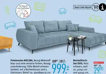 Trends Möbel Polsterecke avelina oder beistelltisch-set duo Angebot