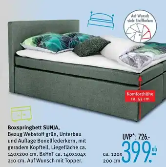 Trends Möbel Boxspringbett sunja Angebot