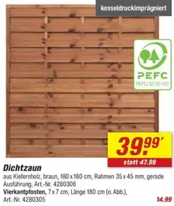 toom Baumarkt Dichtzaun Angebot