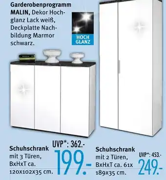 Trends Möbel Garderobenprogramm malin Angebot