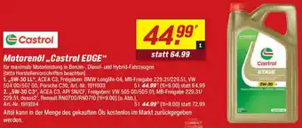 toom Baumarkt Motorenöl „Castrol EDGE" Angebot