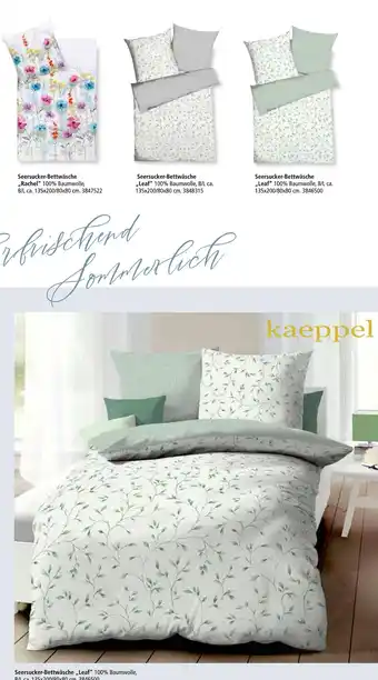 Segmüller Kaeppel seersucker-bettwäsche rachel oder seersucker-bettwäsche leaf Angebot