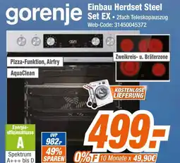 Expert Gorenje einbau herdset steel set ex Angebot