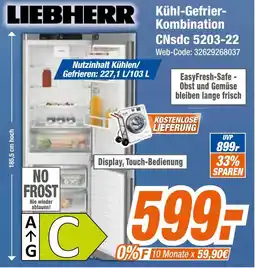 Expert Liebherr kühl-gefrier-kombination cnsdc 5203-22 Angebot