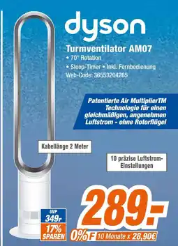 Expert Dyson turmventilator am07 Angebot