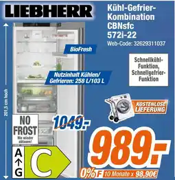 Expert Liebherr kühl-gefrier-kombination cbnsfc 572i-22 Angebot