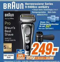 Expert Braun herrenrasierer series 9-9486cc wet&dry Angebot