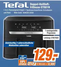 Expert Tefal doppel-heißluftfritteuse ey901n Angebot