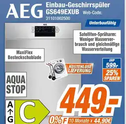 Expert Aeg einbau-geschirrspüler gs649exub Angebot