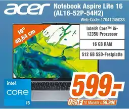 Expert Notebook aspire lite 16 Angebot