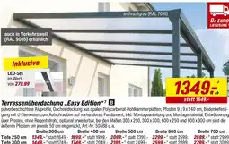 toom Baumarkt Terrassenüberdachung „easy edition“ 7 b Angebot