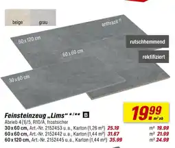 toom Baumarkt Feinsteinzeug „lims“ Angebot