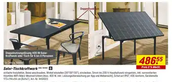 toom Baumarkt Doppelnutzungslösung 400-w-solar-kraftwerk oder tisch für 6 bis 8 personen Angebot