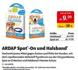 Das Futterhaus Ardap spot-on und halsband Angebot