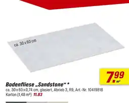 toom Baumarkt Bodenfliese „sandstone“ Angebot