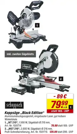toom Baumarkt Scheppach kappsäge „black edition“ Angebot