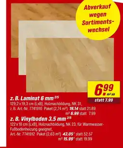 toom Baumarkt Z.b. laminat 6 mm Angebot