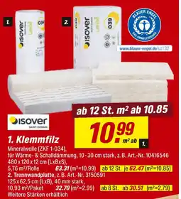 toom Baumarkt Isover klemmfilz Angebot